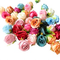 Rose artificielle en diamant pour décoration de mariage, événements et fêtes, fleurs en soie plastique, tissu tissé, boîte cadeau DIY