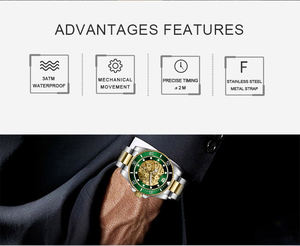 BOMAXE personalizado barato de alta calidad roles oro Japón movimiento buceo hombres impermeable hombres vestido Logo relojes de lujo - Product Image 2