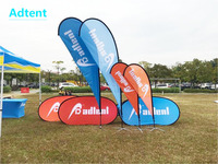 Drapeau publicitaire personnalisé avec logo, pour événements extérieurs, drapeau plume volant, bannière, drapeaux goutte d'eau, drapeaux de plage, kit de mât et support en polyester