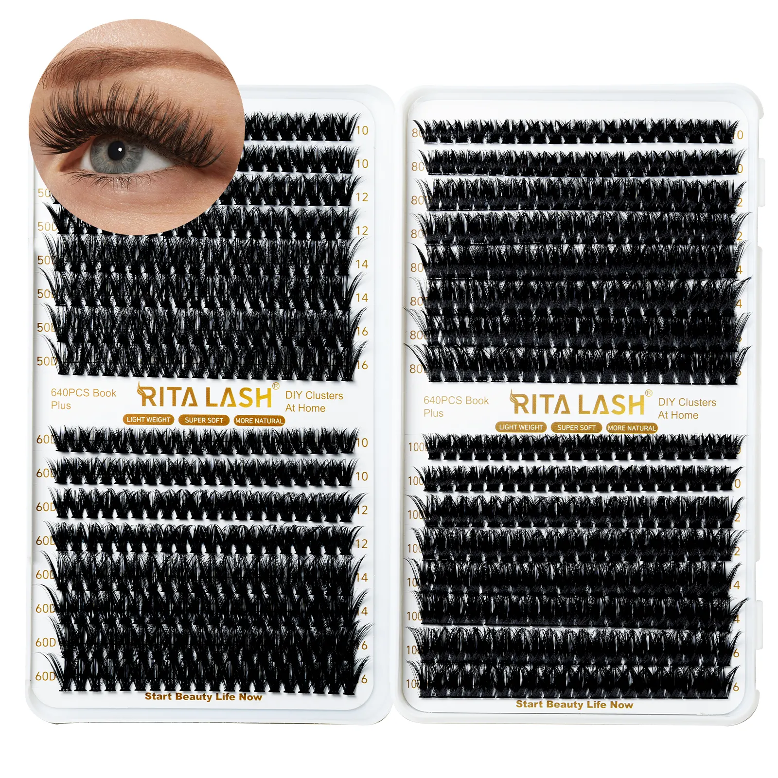 Wholesale Custom Private Label Individual Mink False Volume Easy Fan Eyelashes Diy Clusters Extensions Lashes