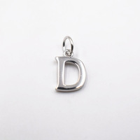 Alphabet personnalisé A-Z pendentifs initiale S925 en argent sterling lettre personnalisée pendentif pour colliers et bracelets pendentif en argent
