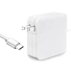 ऐप्पल मैकबुक प्रो लैपटॉप चार्जर फोन चार्जर के लिए 30W/45W/61W/65W/87W/96W/140W पावर एडाप्टर टाइप सी पोर्ट के साथ