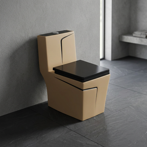Ventas de fábrica Armario de agua de una pieza Color decorativo Cerámica Sin montura P Trampa Tanque oculto Ciclón Baño al ras Sanitario - Product Image 1