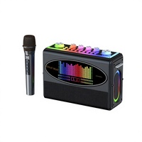 Système de sonorisation karaoké avec lumières RGB intégrées et microphone, rechargeable par USB et personnalisable