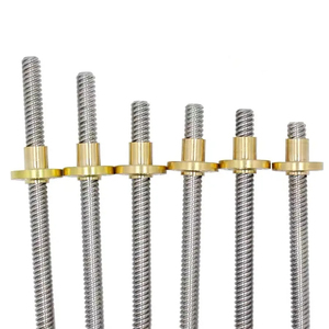 T8 dẫn vít THSL-300-8D hình thang Rod T8 CNC 3D máy in chì vít chủ đề 8 mét lead1mm Length100-1000mm với Brass NUT - Product Image 6