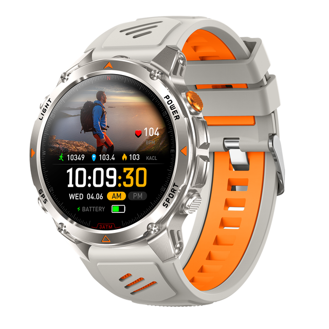 Rugged GPS Smartwatch 1.46" HD Display with Call Function, Flashlight, Compass, Activity Tracker IP68 Outdoor Smart Watch