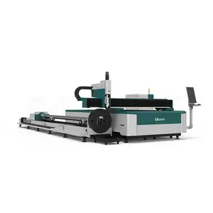 Pemotong laser serat logam lembaran CNC, mesin pemotong laser kombinasi tabung lembaran logam stainless steel 1000w 1500w 3000w