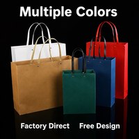 Sac cadeau en papier marron de luxe personnalisé avec logo, fabriqué en Chine, pour l'emballage de vêtements, les achats de cadeaux, les expositions, l'artisanat et les articles en fourrure