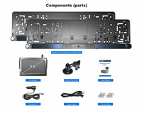 Caméras HD à 2 canaux (avant et arrière) avec moniteur sans fil numérique solaire 5 pouces 2.4GHz pour le stationnement