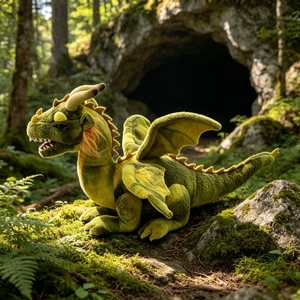Peluche Drago della Foresta Realistico Personalizzabile con Logo e Dimensioni, Fornitura all'Ingrosso per Negozi di Giocattoli e Souvenir - Product Image 6