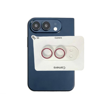 Protection d'objectif d'appareil photo scintillante en verre trempé 3D incurvé pour iPhone Duo Ultra, avec anneau scintillant et film de protection pour objectif pliable 18-en-1
