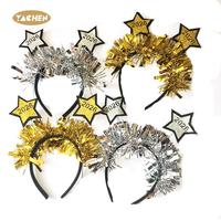 YACHEN 2026 Bandeau de fête du Nouvel An, diadème doré et argenté à paillettes étoilées, tendance, réutilisable, pour usage extérieur, adultes et filles