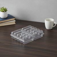 Boîte d'emballage transparente en PET de qualité alimentaire avec couvercle rabattable, design rectangulaire pour boulangeries et desserts, personnalisable