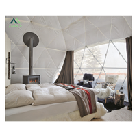 Tente de camping de villégiature, maison igloo d'extérieur, glamping, hôtel, tente géodésique avec salle de bain à vendre