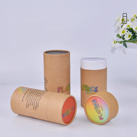 Impresión personalizada, cilindro biodegradable, cajas de botes de té, embalaje de cartón de papel Premium para alimentos y bebidas, estilo de caja de tubo