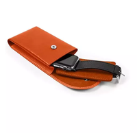 Sac en cuir PU de luxe personnalisé pour montre avec carte insérée, impression de logo personnalisée, pochette d'emballage pour bijoux en similicuir