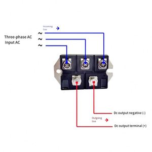 Pont redresseur triphasé MDS200P-16 MDS100A1600V 100A 150A 200A 250A MDS250P-16 MDS1501654N - Product Image 6