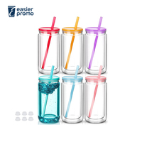 Gobelet en plastique transparent de 16 oz pour boule à neige avec trou pré-percé