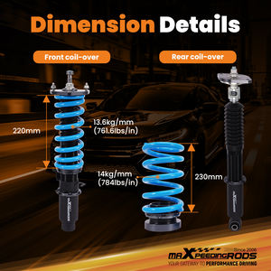 MaXpeedingrods Kit réglable Coilover avant et arrière pour <span class=keywords><strong>Infiniti</strong></span> FX35 3.5L V6 AWD S51 2009 - 2011 - Product Image 6