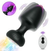 Fernbedienung Vibrierender Silikon Butt Plug Swinging Rotierender Anal Plug Vibrator für Männer Frauen Anal Sexspielzeug