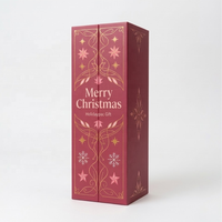 Boîte cadeau de Noël de luxe personnalisée, boîte à tiroirs pour les fêtes, calendrier de l'avent, emballage rigide, remplissable pour parfum, cosmétiques, cadeaux