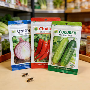 Emballage imprimé pour sachets de graines, échantillon gratuit d'usine, sac en plastique biodégradable, fermeture éclair, emballage étanche à l'humidité, toutes sortes de graines - Product Image 2
