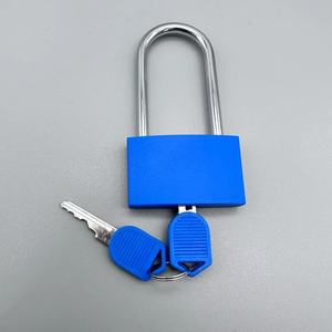 Cadenas en laiton étanche de bonne qualité 40 mm avec anse longue et cadenas en plastique coloré - Product Image 5