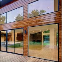 Fenêtre panoramique fixe en aluminium pour villa, cour, du sol au plafond, grande vitrine sur mesure, cadre à rupture de pont thermique, norme énergétique Star