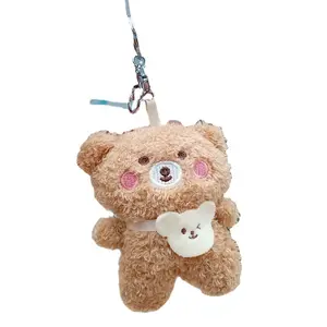 Bär Plüsch Anhänger Cartoon Puppe Teddybär Schlüssel bund Plüsch Spielzeug Schmuck Grab Maschine Puppe