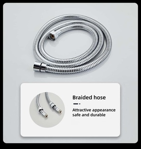 Robinet de <span class=keywords><strong>baignoire</strong></span> haut de gamme sur pied avec douchette à main, barre coulissante <span class=keywords><strong>en</strong></span> acier inoxydable poli pour <span class=keywords><strong>douche</strong></span> pluie douce - Product Image 4