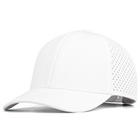 Gorra de Golf Personalizada, de Secado Rápido, Impermeable, Transpirable, de Malla de Poliéster, de 6 Paneles, con Perforaciones Láser, Estructurada, con Visera Curva Ajustable