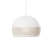 Lampe suspendue longue en céramique faite à la main, bande perforée, hauteur réglable, style moderne minimaliste, pour salle à manger, café, décoration