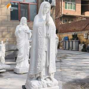 Estatua de Nuestra Señora de Fátima en Mármol, Estilo Religioso MILY, Personalizable, Disponible para la Venta - Product Image 4