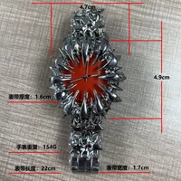 PINTIME montre à quartz en acier inoxydable de conception personnalisée pour hommes montre à pointe de griffe montre analogique en albâtre gothique pour hommes