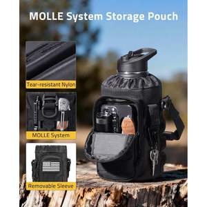 Botella de agua Cvlife de medio galón (64 oz) de acero inoxidable aislada con pajita y bolsa para uso deportivo - Product Image 6