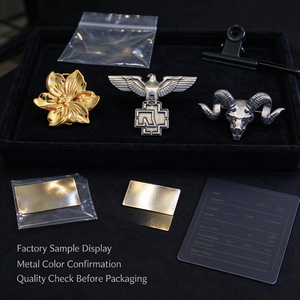 Metal Moda Broş Koleksiyonu Döküm İğneler Altın Zambak Gümüş Kartal Haç Koç Kafatası Rozetleri - Product Image 6