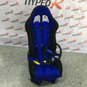 Asiento de Auto Deportivo de Diseño Personalizado, Estilo Carreras, Color Azul, Volante, Cinturón de Seguridad, <span class=keywords><strong>Interior</strong></span> de Auto Elegante - Product Image 5
