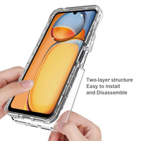 Coque de téléphone personnalisée transparente écologique anti-chute pour Xiaomi Redmi 13C 4G/5G antichoc TPU + PC modèle 10A