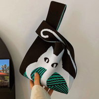 Bolsa de Compras de Poliéster Resistente, Tejido Flyknit, Precio de Fábrica, Uso Diario, Gran Capacidad, Tejido 3D