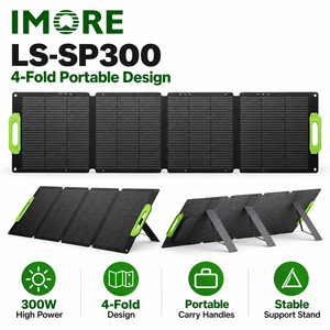แผงโซลาร์เซลล์พับได้ 300W โมโนคริสตัลไลน์ ETFE IP67 พร้อม MC4 สำหรับการตั้งแคมป์ การเดินทาง และการชาร์จสำรองกลางแจ้ง - Product Image 4
