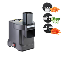Machine à Couper les Légumes Électrique 3-en-1, Découpeuse en Plastique de 2,5 mm, Trancheuse-Râpe pour Boulangerie, Découpe-Dés Ail et Tomates