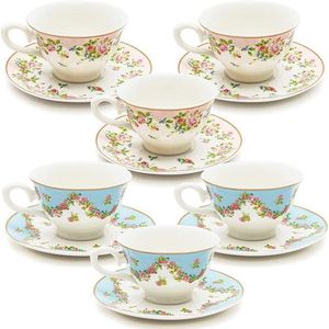 Set da Caffè e Tè in Ceramica di Lusso con Bordo Dorato, Tazza e Piattino Moderni da 250mL, Ecologici - Product Image 4