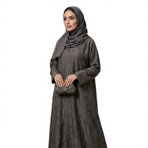 Abaya Xiangyunsha de luxe modeste en soie de mûrier 100% naturelle, teinte à la main, pour thobe traditionnel musulman pour hommes et abaya pour femmes - Product Image 1