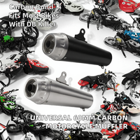 Nlkhanm Silencieux d'échappement universel en carbone 60 mm pour moto avec DB Killer – Rénovation/Mise à niveau pour GSX8S CB400F MT03 DUKE1290 NSS750 Universel