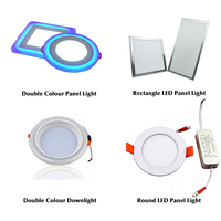 Panneau lumineux LED rond à double couleur pour éclairage domestique 3w 9w 12w 18w
