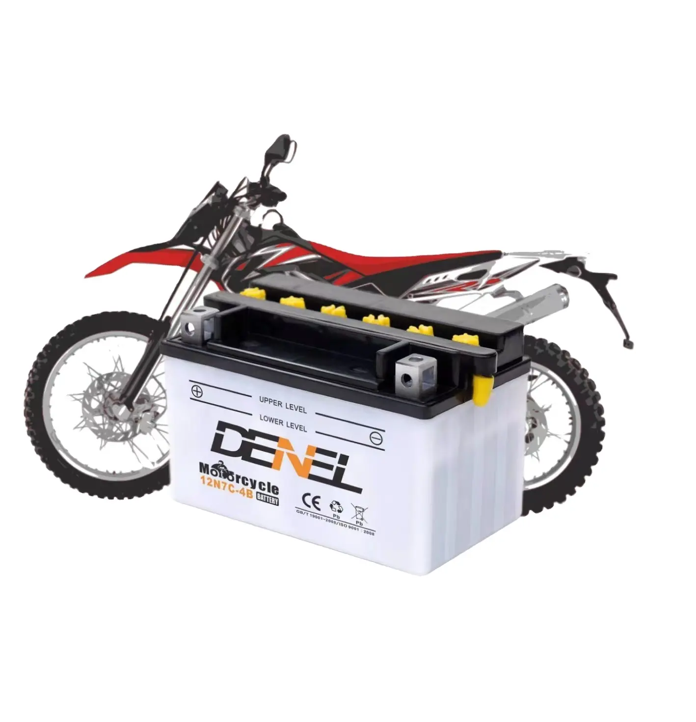 Cuộc sống lâu dài denel baterias de MOTOS 12n7c-4b Pin chì axit 12V7AH MF Pin xe gắn máy