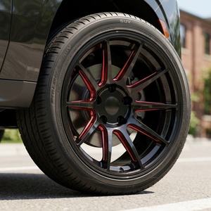 Jantes en alliage d'aluminium forgé sur mesure de 18 pouces 5x120, noir usiné rouge pour <span class=keywords><strong>Range</strong></span> <span class=keywords><strong>Rover</strong></span>, roues de voiture de tourisme - JM7426 - Product Image 4