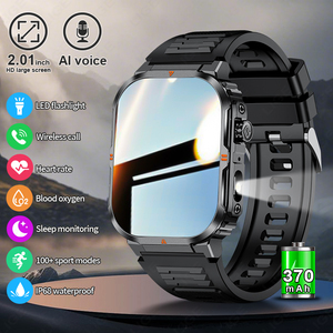 <span class=keywords><strong>Montre</strong></span> intelligente <span class=keywords><strong>Lige</strong></span> BW0908 avec lampe de poche, étanche IP68, écran de 2,01 pouces, appels sans fil, surveillance de la fréquence cardiaque, météo, montres de sport - Product Image 3