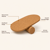 Planche d'équilibre en bois pour enfants et adultes, planche d'entraînement à l'équilibre, noyau en bois naturel, entraîneur de stabilité pour l'entraînement à domicile