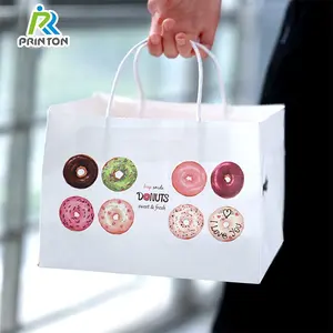 Printon Custom Design klares Fenster Donut Box Verpackung große Gebäck box für süße Boxen Verpackung